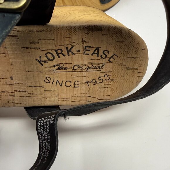 Kork-Ease Talia Sandal Sz 8M Blue Leather Strappy Studded Platform Punk Grunge - Picture 5 of 8